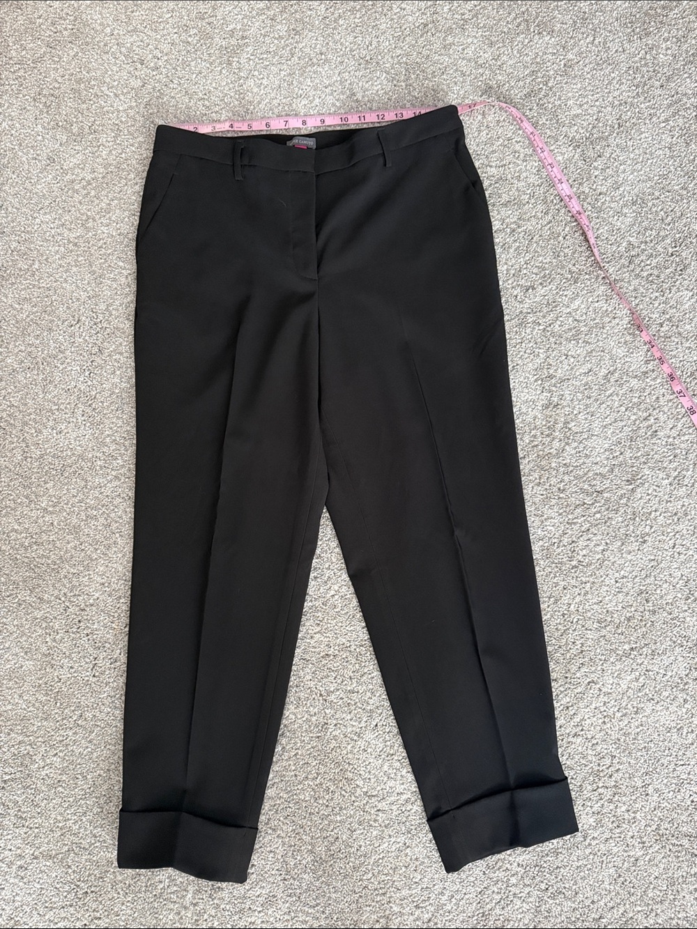 Vince Camuto Black Flat Front Dress Pants